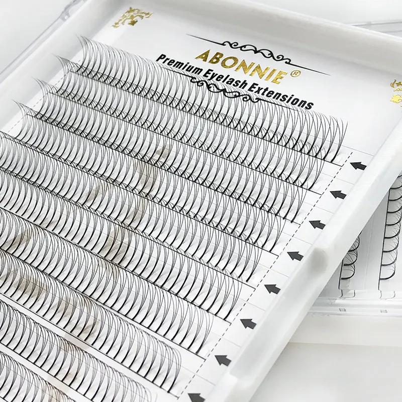 Abonnie big box Premade Fans Faux-Mink-Lash-удлинитель для макияжа-инструменты с коротким стержнем русский-объемные-удлинители