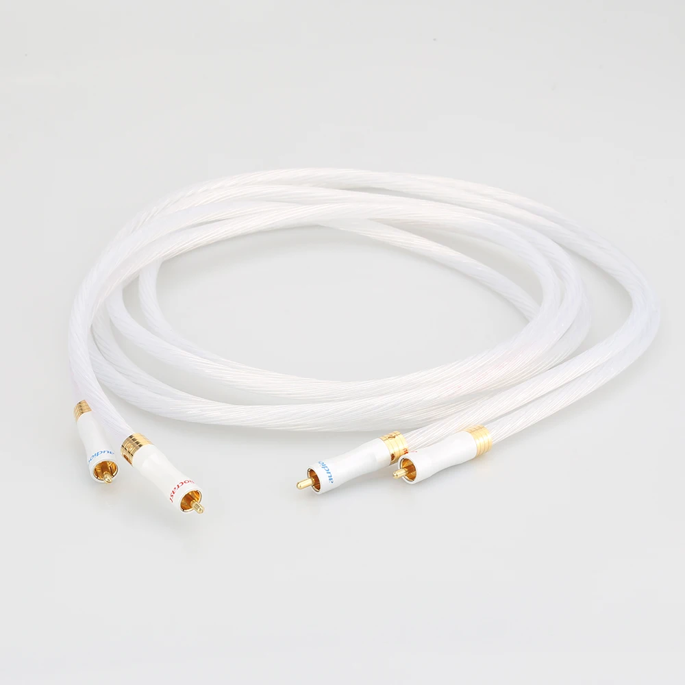 1 пара 5N посеребренный кабель OCC RCA аналоговый аудио