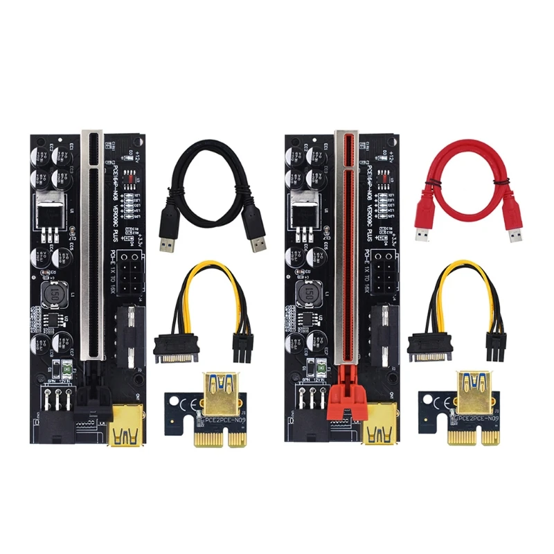

Mining Powered Riser Adapter Card Graphics Extension PCI-E 1X 16X Riser foe009C