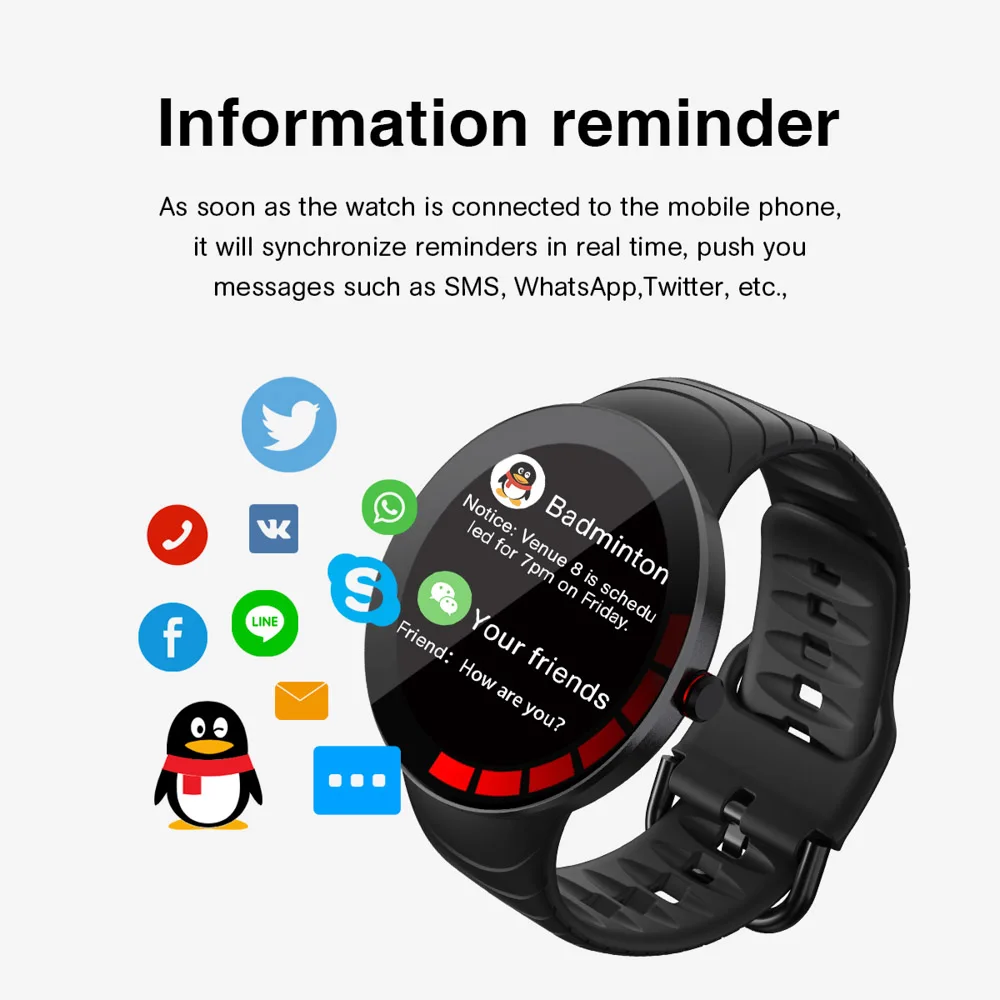 Smart Watch Men Full Touch Screen Custom Watch Dial IP68 Waterproof New  Sports Fitness Tracker