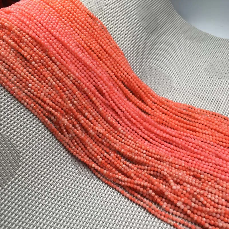 

Faceted Coral Beads Round Shape Loose Isolation Section Beads for Jewelry Making DIY Bracelet Necklace Accessories Size 2mm