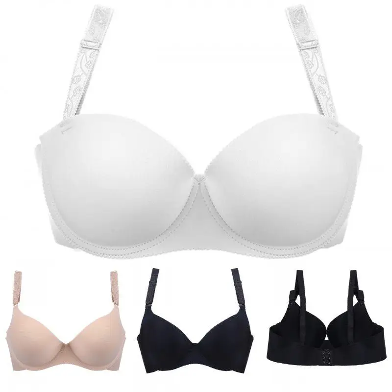 Женский бесшовный бюстгальтер большого размера модный однотонного цвета