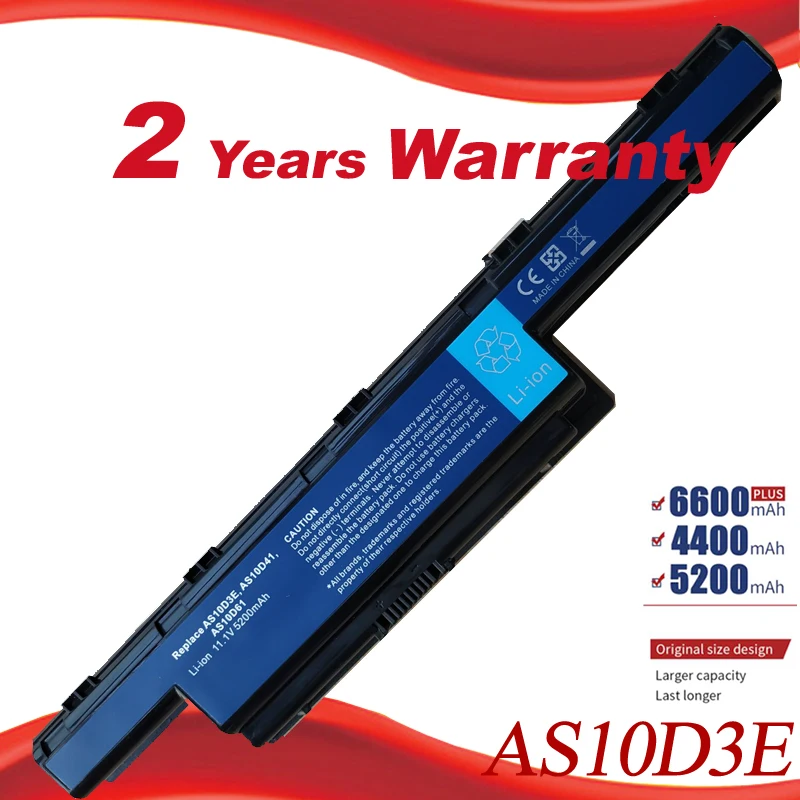 Аккумулятор 5200 мАч для Acer Aspire V3 571G AS10D41 AS10D81 AS10D61 AS10D31 AS10D71 AS10D73 E1 4741 7560G 7551G