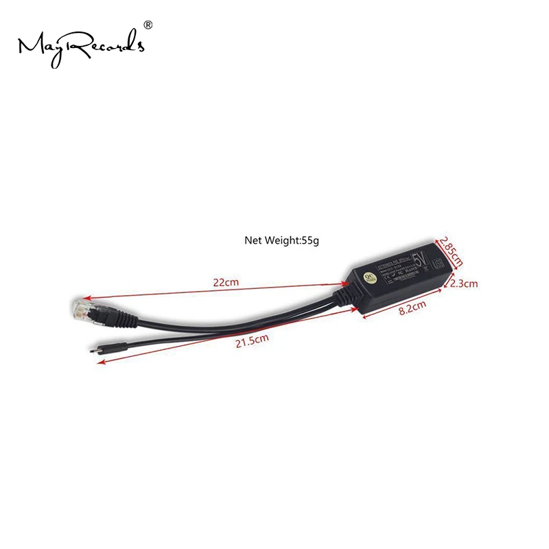 Популярный разветвитель PoE Power Over Ethernet от 48 В до 5 2 4 А адаптер Micro USB 12 Вт|Коробки