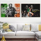 Conor McGregor боксерские виды спорта, знаменитости, искусство на стене, картина, Вдохновляющие постеры и принты, декор для комнаты и дома