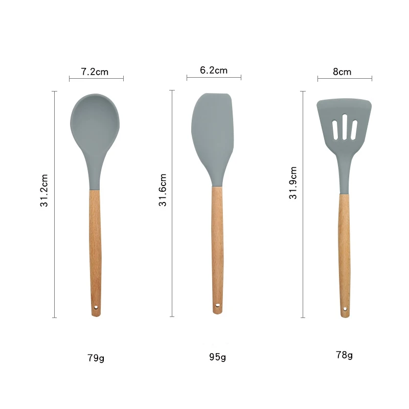 

11Pcs Cooking Tool Sets Silicone Kitchenware Cooking Utensils Set Heat Resistant Kitchen Non-Stick Cooking Utensils Baking BBQ