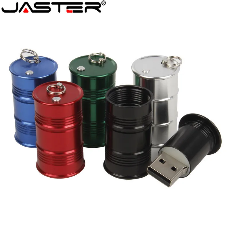 

JASTER metal oil tank USB Flash Drives oil bottle pendrive 64GB 32GB 16G 8G 4GB Pen Drive memory stick pendriver U disk