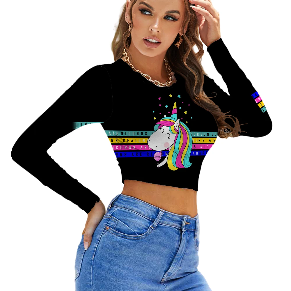 

Cartoon Print Cute Lady T-Shirt Y2K High Waist Long Sleeve T-Shirt Retro Long Sleeve Top Harajuku Slim Top Casual O-Neck