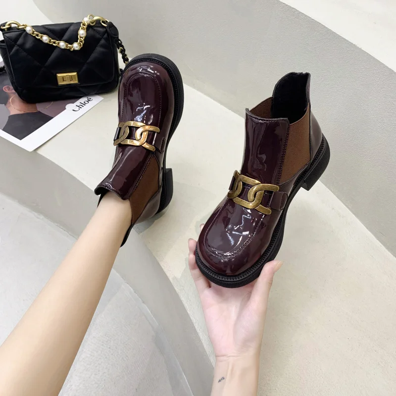 

2022 лоферы на плоской платформе, женские лоферы, винтажные мягкие туфли-оксфорды