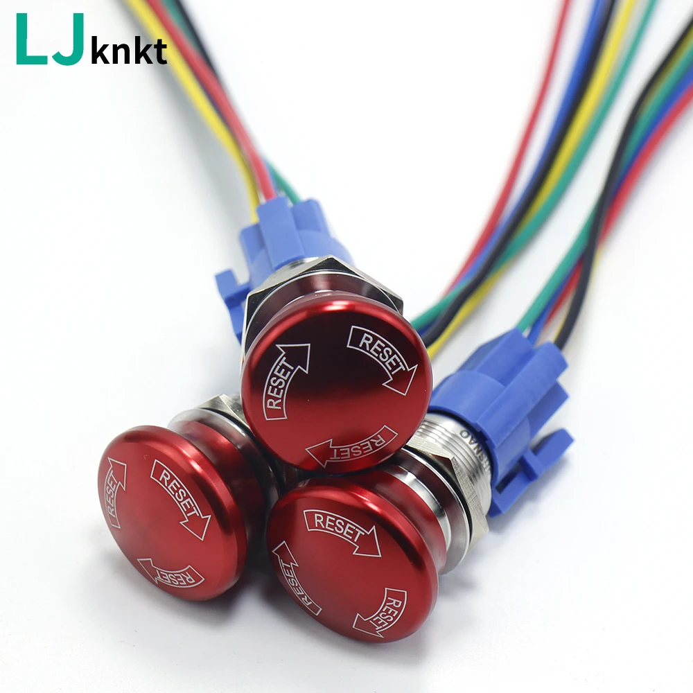 Переключатель кнопки аварийного останова гриб металлический кнопочный