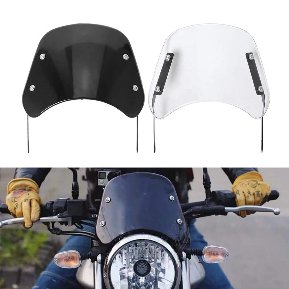 Ветрозащитный экран на лобовое стекло мотоцикла универсальный для фар Harley Honda