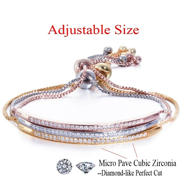 

Punk Chain Bracelets Set for Women Ladies Inlaid Zircon Charm Bracelet Bangles Fashion Jewelry