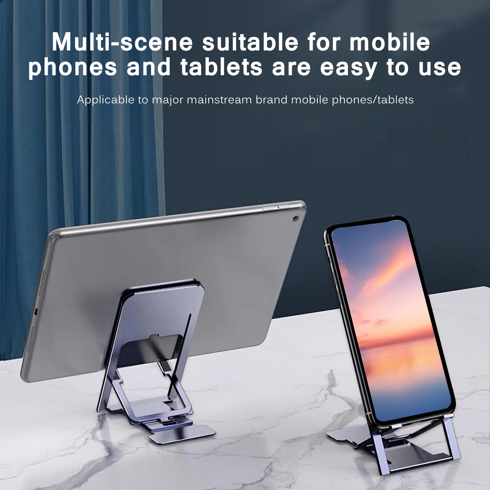 

Cellphone Stand Fully Collapsible Adjustable Phone Holder Bracket Aluminum Alloy Tablet Stand With All Phones & Tablets for Home