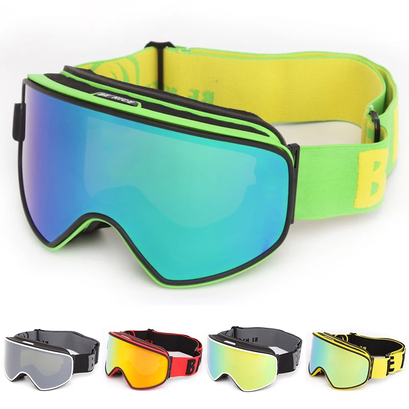 Лыжные очки, мужские, женские, мужские очки для сноуборда, двухслойные цилиндрические Магнитные очки для катания на лыжах, защита UV400, против... от AliExpress RU&CIS NEW