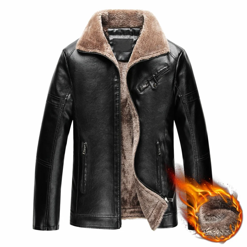 

Новинка 2021, повседневная Утепленная зимняя кожаная куртка, Мужская удобная одежда, Casaco Masculino Inverno
