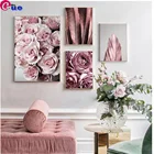 Алмазная живопись розовая роза перо наборы для вышивки крестиком Картина Стразы Алмазная вышивка распродажа цветочный Декор для дома