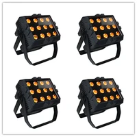 4pcs led wireless battery city color waterproof 12x18w rgbwa uv 6in1 outdoor led wall washer par can light