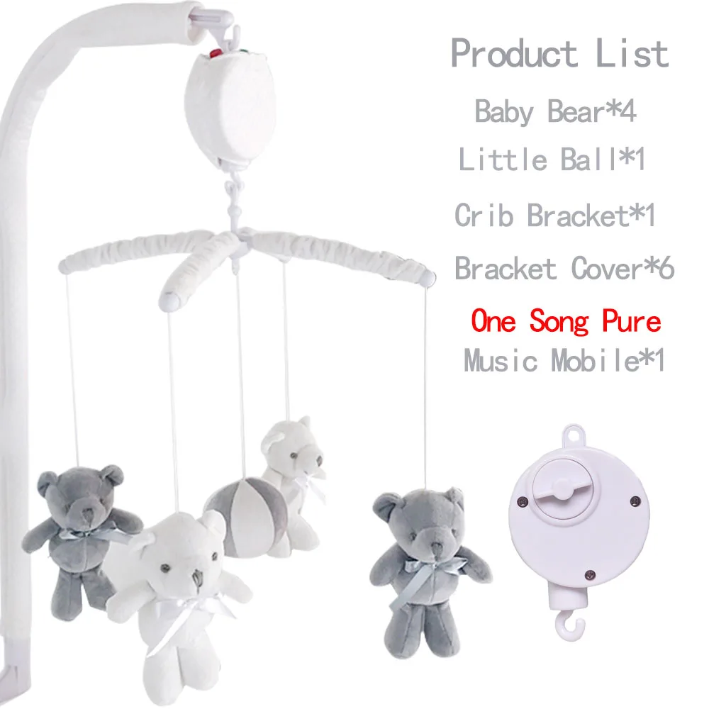 Baby Toys 0-12 Months Rattles Kid Bear Handmade Toy Kids Crib Mobile Bed Bell Toddler Rattle Newborn For Children | Игрушки и хобби