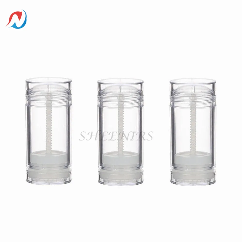 

100pcs 1oz Clear Empty Gel Round Deodorant Stick Container 30ml Twist Tube Bottom Filling Packaging