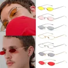 Винтажные маленькие солнцезащитные очки в стиле стимпанк, женские и мужские солнцезащитные очки в стиле стимпанк, овальные очки в металлической оправе для вождения, очки для вождения