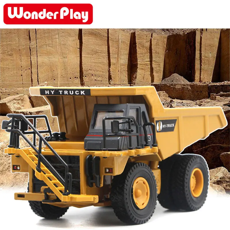 Wonderplay Alloy Excavator Truck Car Autotruck Breaking Hammer Vehicles 1:50 Model Diecast For Boys Toy Gift Kid TOY |