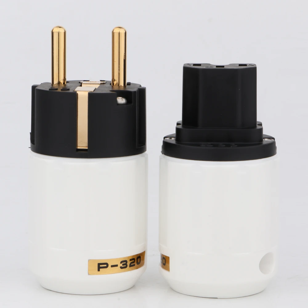 Preffair HI End 24K позолоченный Schuko штепсельная вилка европейского стандарта типа для