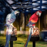 solar garden lights outdoor waterproof led solar parrots lights animal shape landscape lighting for garden yard pathway lawn