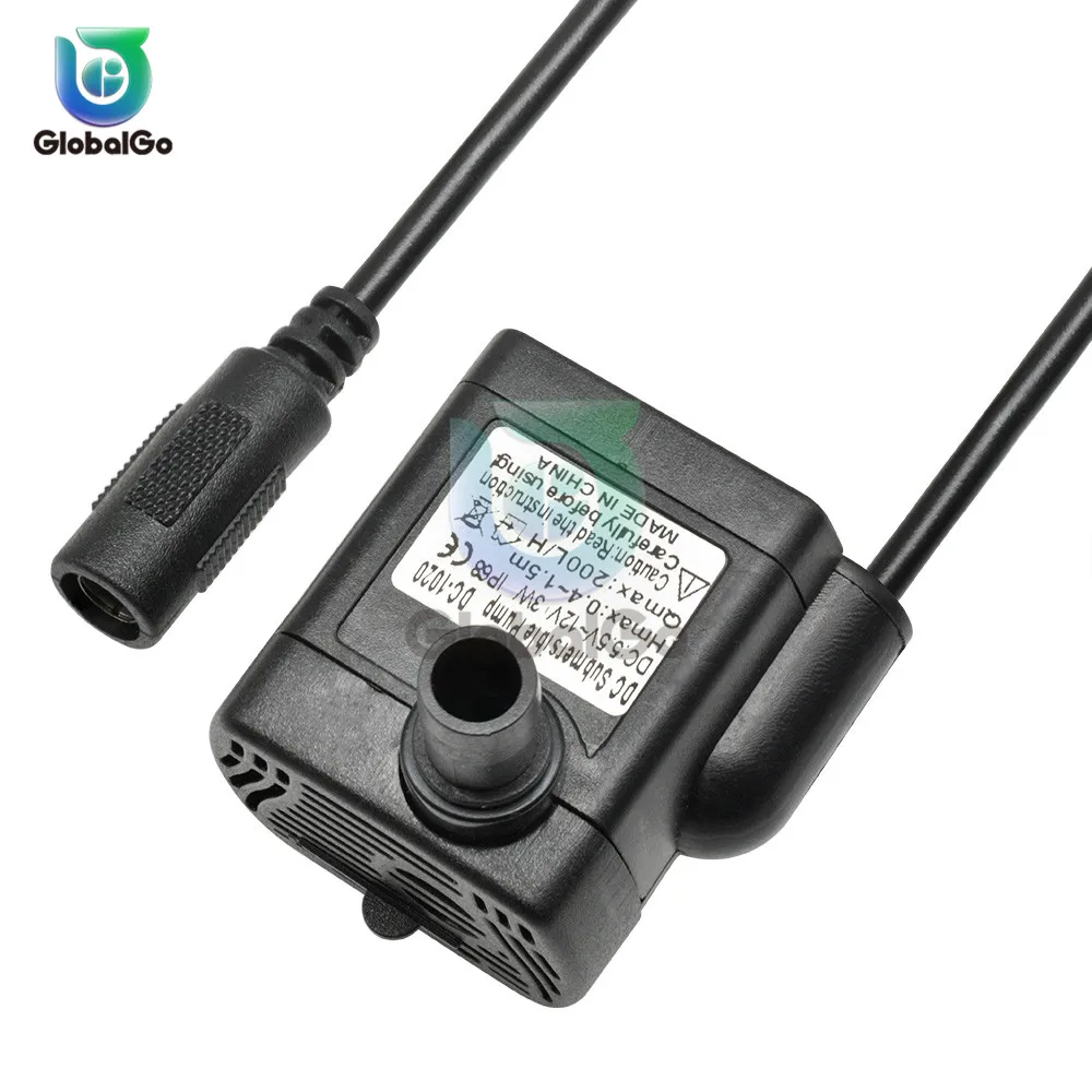 Миниатюрный насос для аквариума погружной микро на солнечной батарее