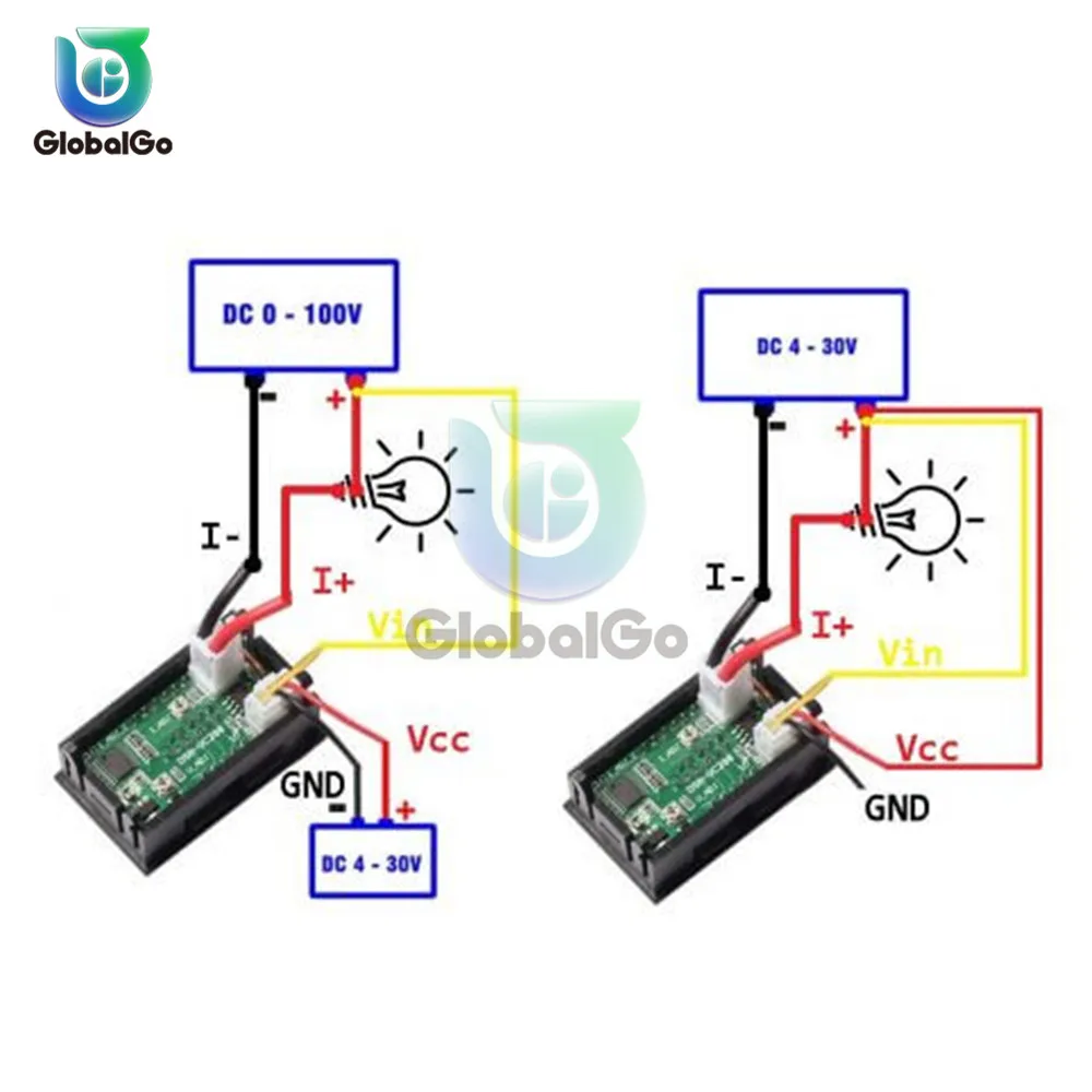 Мини цифровой вольтметр Амперметр DC100V 10A Панель Amp Вольт Напряжение измеритель тока тестер синий и красный цвета двойной светодиодный Дисплей тестер напряжения