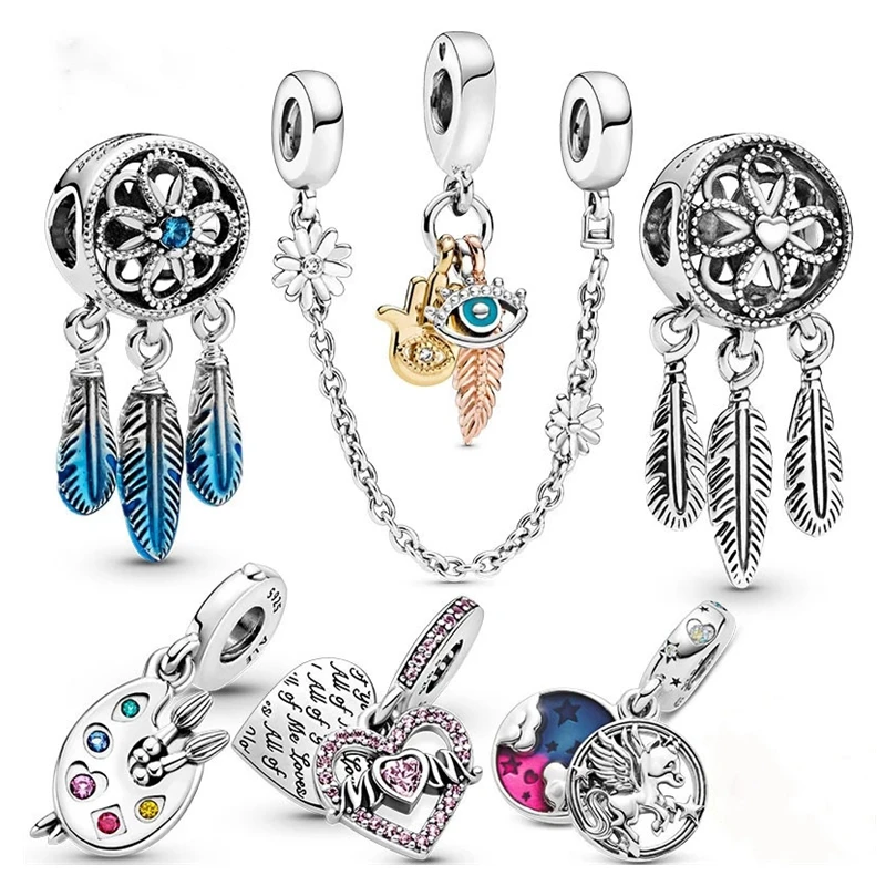 

Summer Jewelry For Women 925 Sterling Silver Beadeds Armbanden Voor Vrouwen DIY Charms Fit Original Bangle Bracelet Argent Beads