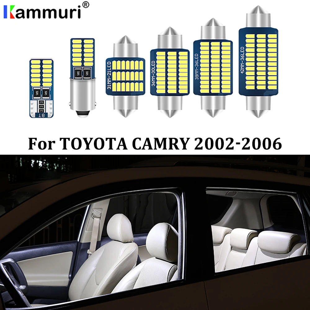 KAMMURI 10 шт. без ошибок Canbus белые светодиодные лампы для салона автомобиля Комплект