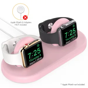 dual abs charging dock for apple watch series 6se54321 for apple watch dual head charging dock support night stand mode free global shipping