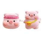 Чехол для AirPods 1 2 3 Pro, мультяшный розовый чехол файтинг Свинья с зарядным боксом, силиконовый чехол для беспроводных наушников, чехол для Airpods, милый чехол