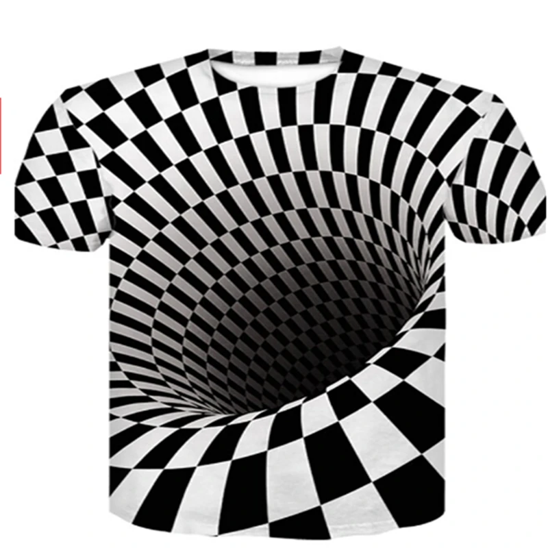 

Новая модная повседневная Летняя мужская футболка с трехмерным завитком и короткими рукавами, Повседневная забавная Мужская футболка с 3D-п...