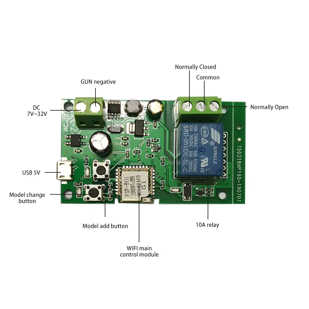 Беспроводной релейный модуль переключателя Wi Fi Модуль Автоматизации умного дома