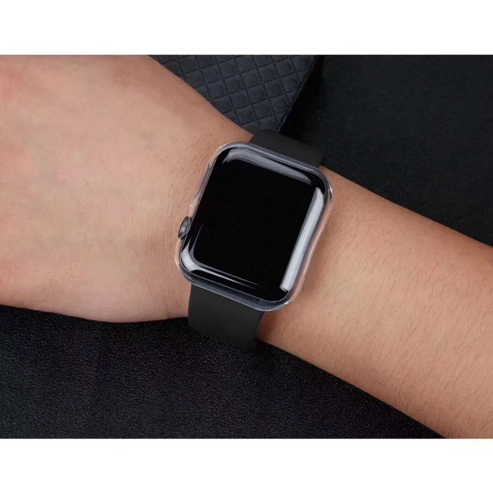 Новейший мягкий Силиконовый ТПУ защитный чехол для Apple Watch band Series 5 4 3 2 1 оболочка 40 мм 44 мм