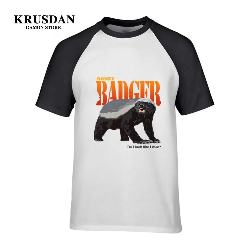 2019 арт Медоед не заботится о мужских футболках панк желтые костюмы для молодежи