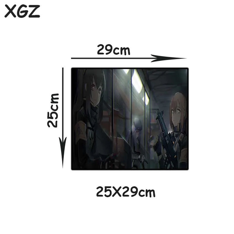 

XGZ Large Gaming Mouse Pad Lock Edge Cartoon Girls Frontline Custom Computer Keyboard Table Mat Non-slip for Dota Csgo Gamer Xxl