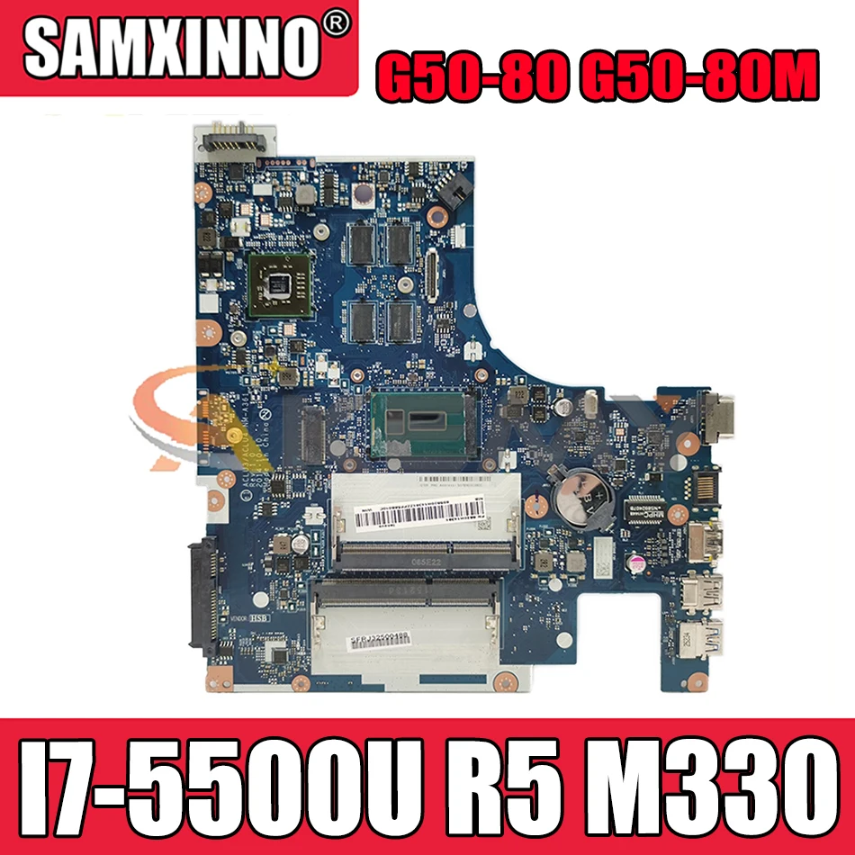 

Akemy ACLU3/ACLU4 NM-A361 Motherboard For Lenovo G50-80 G50-80M Laptop Motherboard CPU I7 5500U R5 M330 DDR3 100% Test