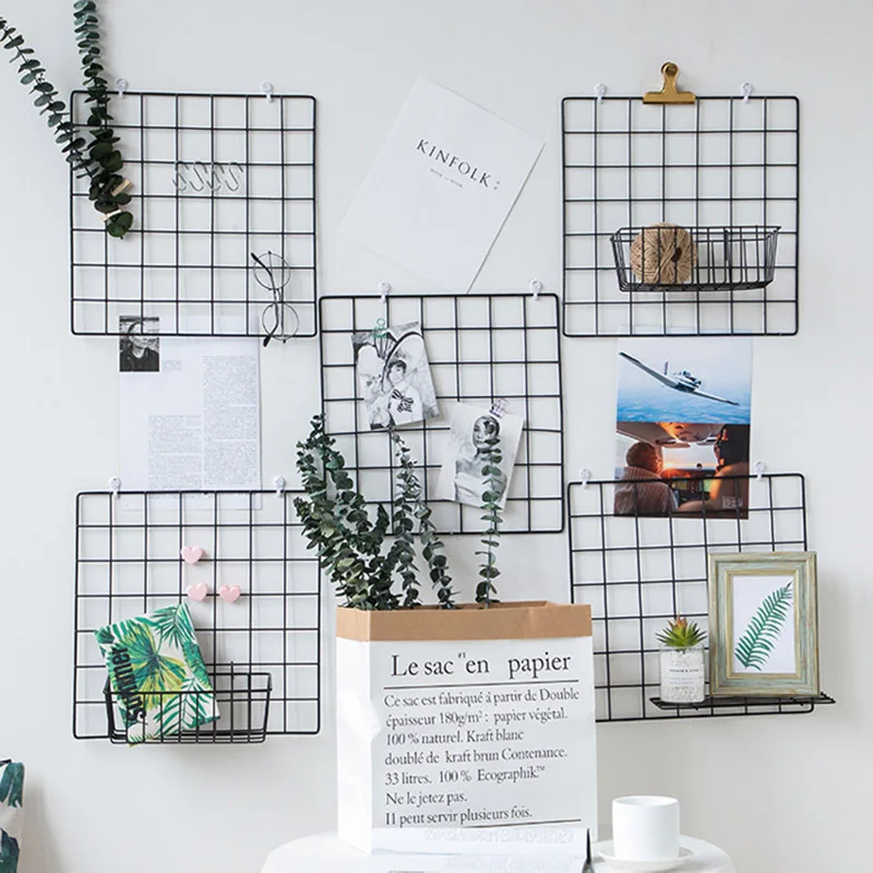 Металлическая сетка в скандинавском стиле настенные фото сетки картинки рамка