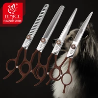fenice professional pet grooming scissors for left handed groomerbeauticians curved shear thinning scissors set