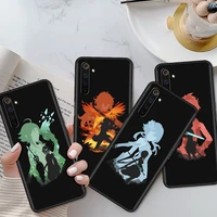 Capa For Realme C21 Pro Master C11 Phone Case For Oppo A53 2020 A93 A52 Black Cover Genshin Impact Anime