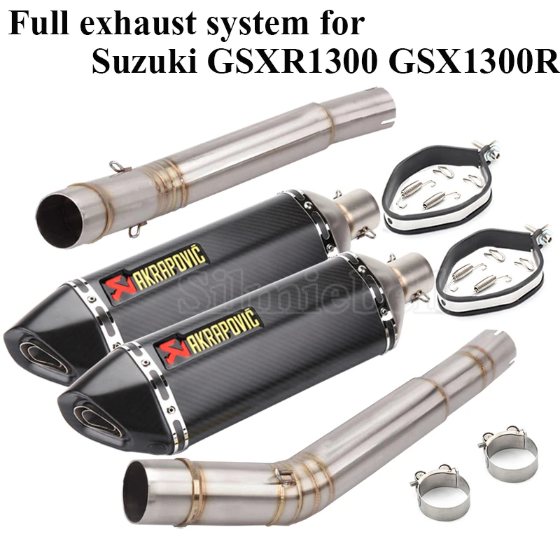 GSXR1300 мотоцикл модифицированный Slip On средняя труба для Suzuki hayabusa GSX1300R Akrapovic