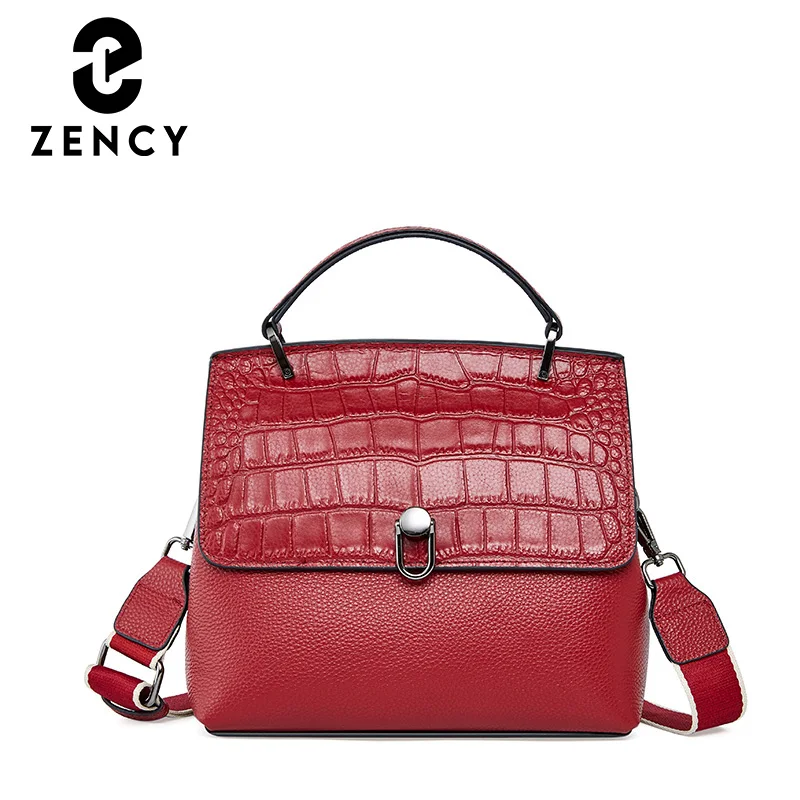 

Zency Crocodile Leather Shoulder Bag Fashion Elegant Design Women's Handbag Large Capacity Ladies Commute Working Crossbody Bag