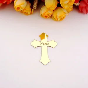 30 шт., акриловые зеркальные кресты в форме Креста