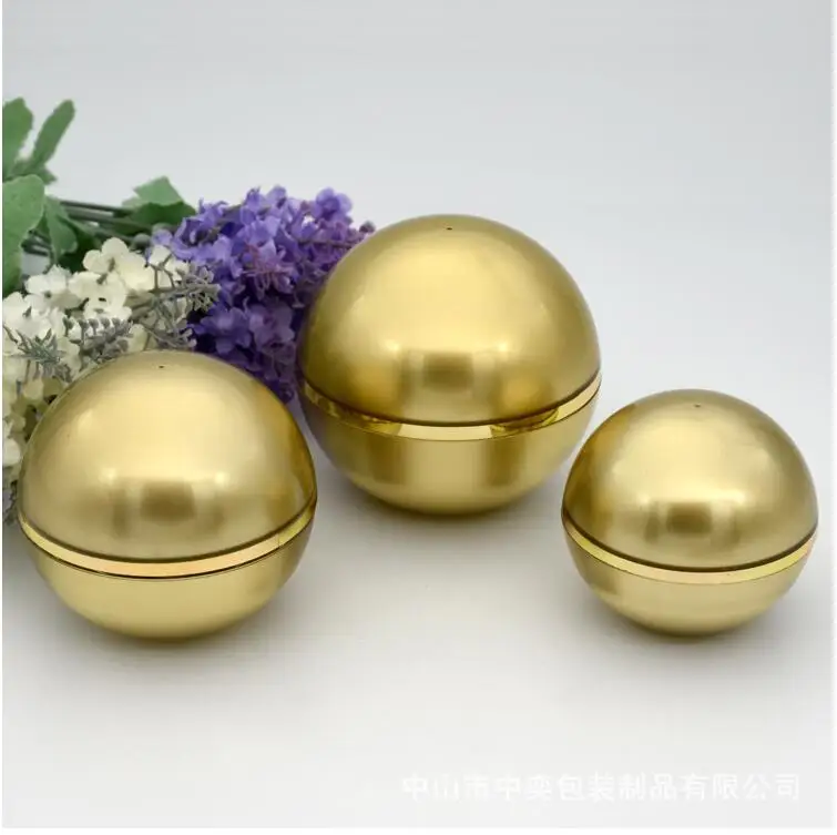 50 г Золотой/жемчужный белый шар банка Акриловый Крем Бутылка для