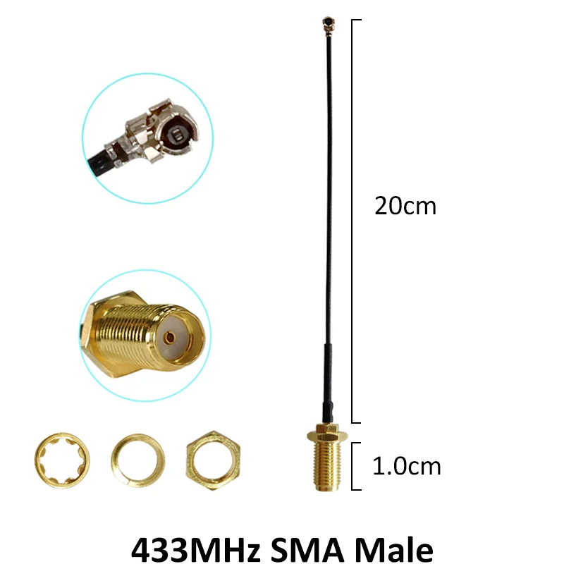 433 МГц Антенна 3dBi SMA разъем антенн направленная антенна m + 21 см RP ufl./ IPX 1 13