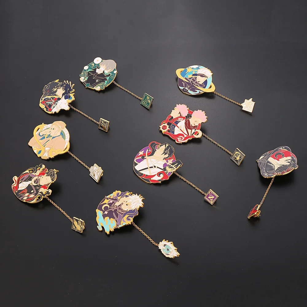 

Anime Jujutsu Kaisen Fushiguro Megumi Gojo Satoru Badge Souvenir Button Brooch Pin Medal Decorate Metal Costume Decorative Toys