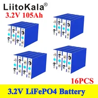 16pcs Liitokala 3.2V 105Ah 100Ah 90ah 200ah 280ah 320ah battery pack LiFePO4 12V 24V 48V Motorcycle Electric Car motor batteries