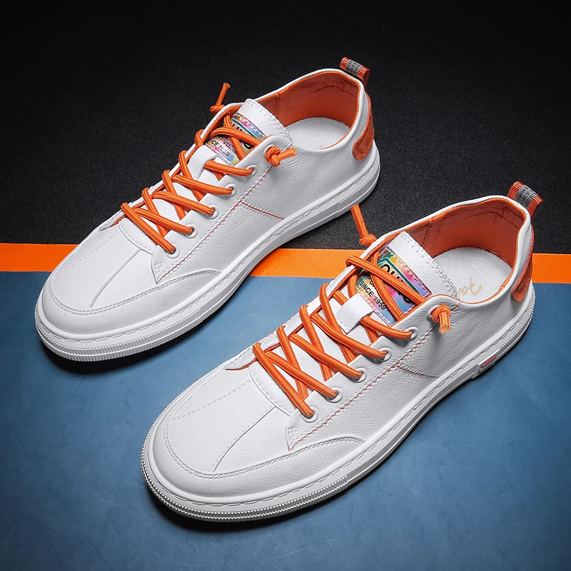 

Men Shoe Classic Outdoor Sneakers Men Leather Fashion Shoes For Men Brand High Quality Casual Shoes White Sneakers Hip Hop Shoes